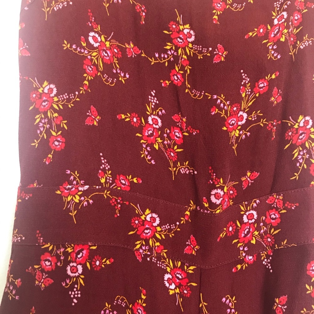 Madewell Sleeveless Floral Tie Bow Jumpsuit